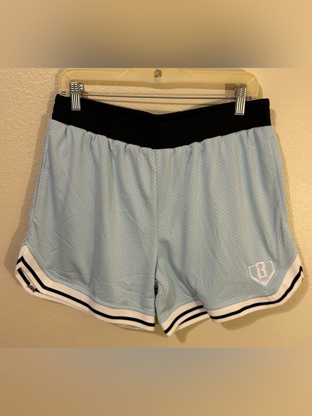BASEBALL LIFESTYLE 101 COURT SHORTS Powder Blue Size Medium NEW